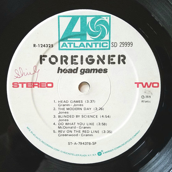 Foreigner : Head Games (LP, Album, Club, SP )