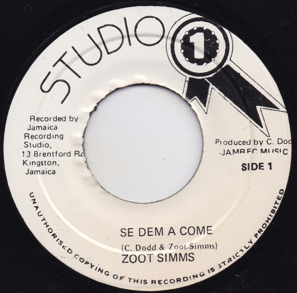 Zoot Simms / Ken Parker : Se Dem A Come / Have A Good Time (7", RP)