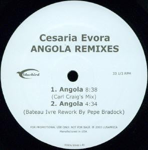 Cesaria Evora : Angola / Nutridinha / Besame Mucho Remixes (12", Promo)