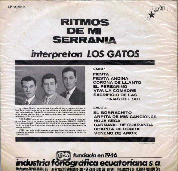 Los Gatos (3) : Ritmos De Mi Serranía (LP, Album)