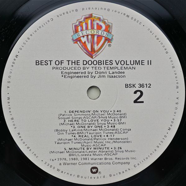 The Doobie Brothers : Best Of The Doobies - Volume II (LP, Comp, All)