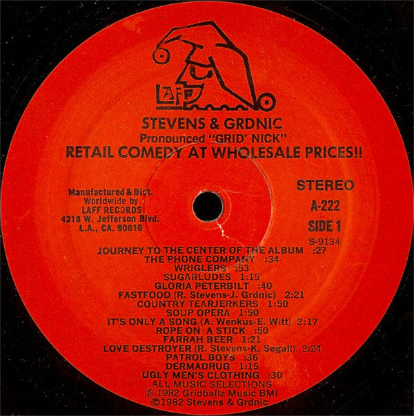 Stevens & Grdnic : Retail Comedy @ Wholesale Prices (LP, Album)