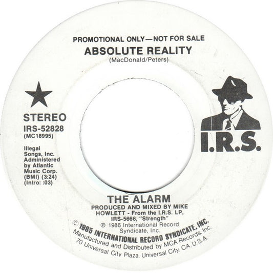 The Alarm : Absolute Reality (7", Single, Promo, Pin)