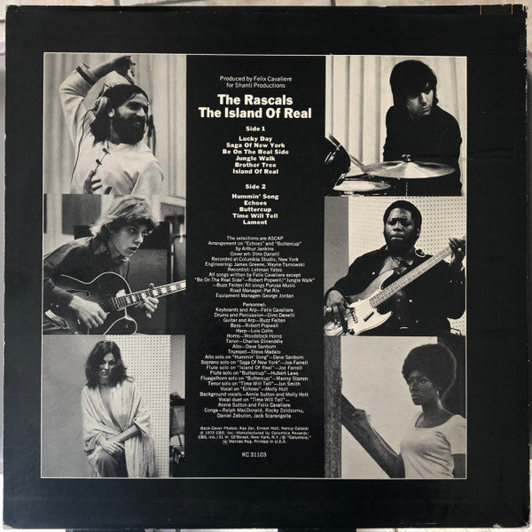 The Rascals : The Island Of Real (LP, Album, Pit)