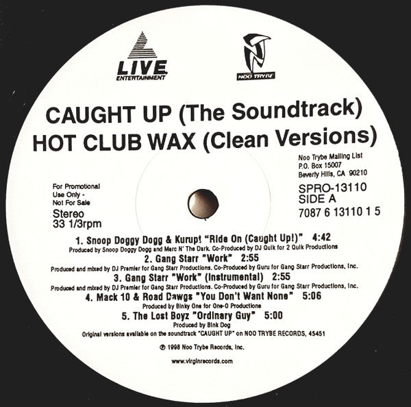 Various : Caught Up (The Soundtrack) Hot Club Wax (12", Promo, Cle)