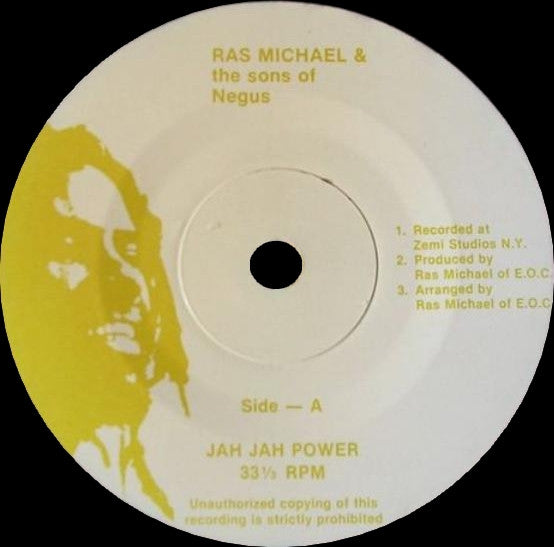 Ras Michael & The Sons Of Negus : Jah Jah Power / Where Is Your Gold Mine (7")