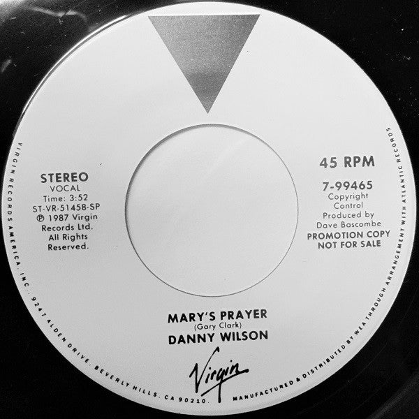 Danny Wilson (2) : Mary's Prayer (7", Single, Promo)