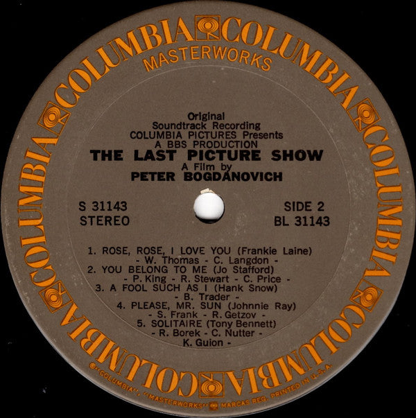 Various : The Last Picture Show (Original Soundtrack Recording) (LP, Album)