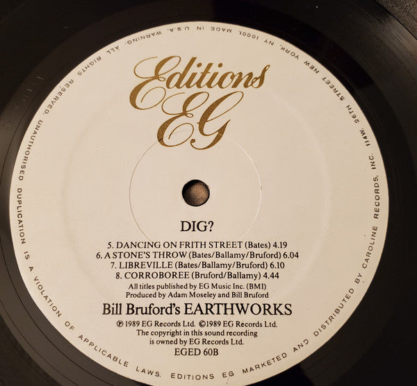 Bill Bruford's Earthworks : Dig? (LP, Album)