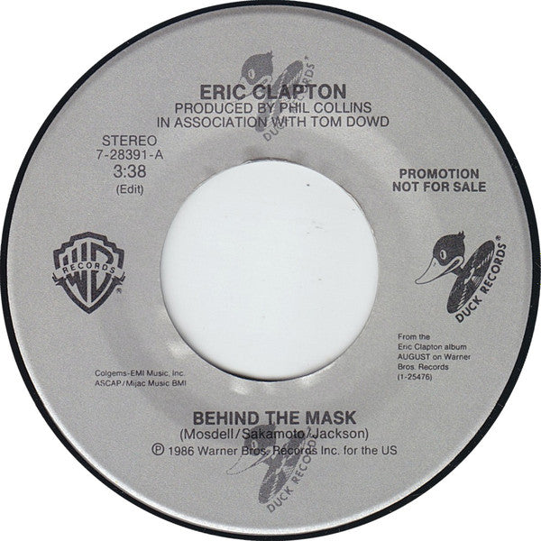 Eric Clapton : Behind The Mask (7", Single, Promo, Spe)