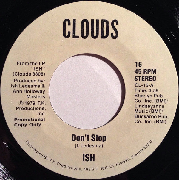 Ish Ledesma : Don't Stop (7", Promo)