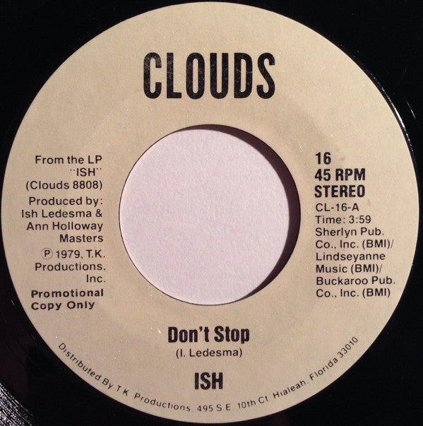 Ish Ledesma : Don't Stop (7", Promo)