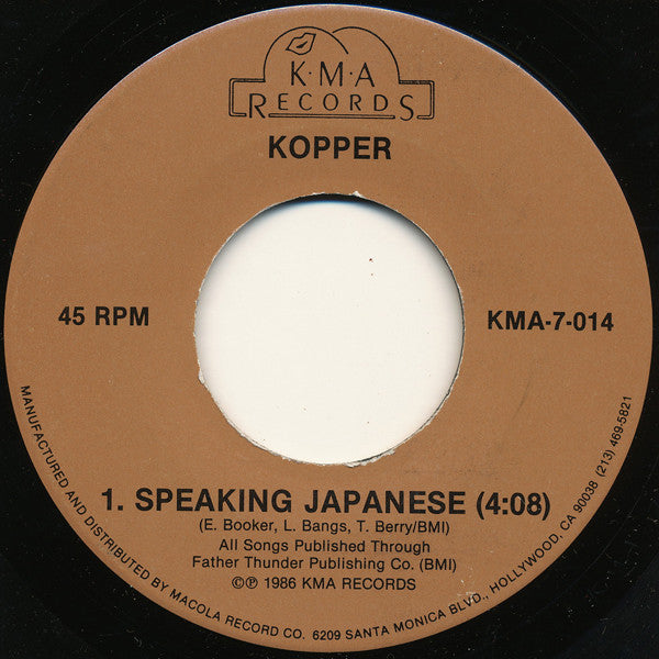 Kopper (2) : Speaking Japanese (7", Single)