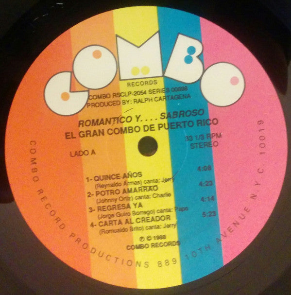 El Gran Combo De Puerto Rico* : Romantico Y....Sabroso (LP, Album)