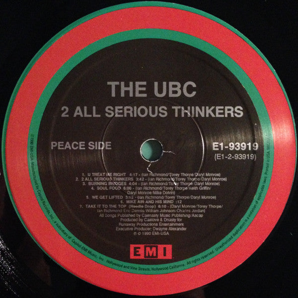 The UBC : 2 All Serious Thinkers (LP, Album)