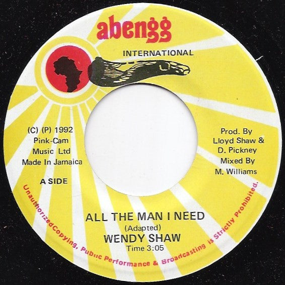 Wendy Shaw / Jackpot Crew, Underground Sound (4) : All The Man I Need / Dub Of All The Man (7")