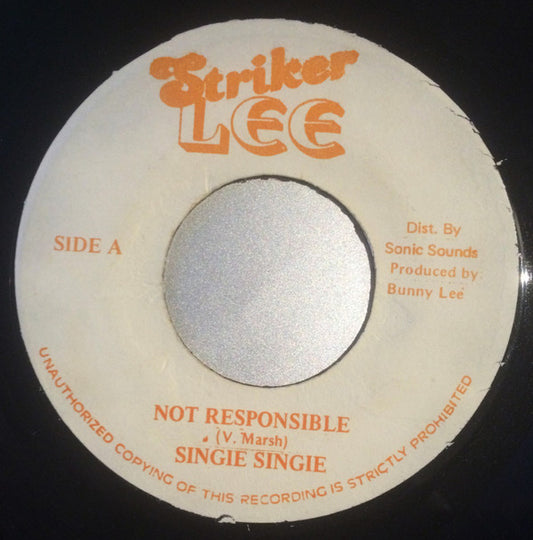 Singie Singie : Not Responsible (7")