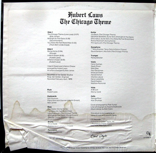 Hubert Laws : The Chicago Theme (LP, Album)