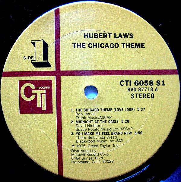 Hubert Laws : The Chicago Theme (LP, Album)