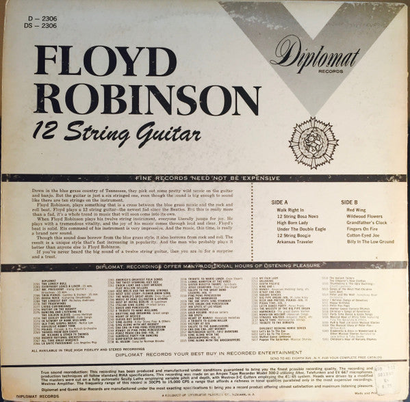 Floyd Robinson : 12 String Guitar (LP, Album, Mono)