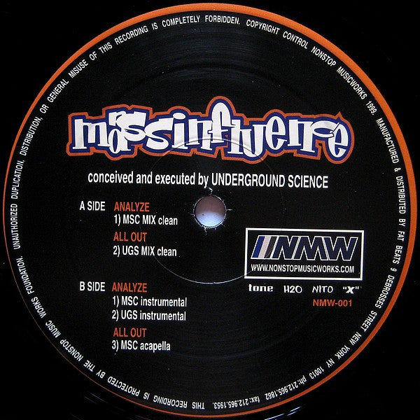 Massinfluence* : Analyze / All Out (12")