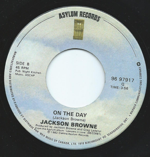 Jackson Browne : Tender Is The Night (7", Single)