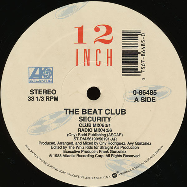 The Beat Club : Security (12")