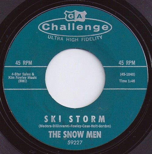 The Snow Men* : Ski Storm (7", Styrene)