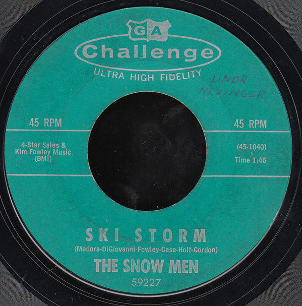 The Snow Men* : Ski Storm (7", Styrene)