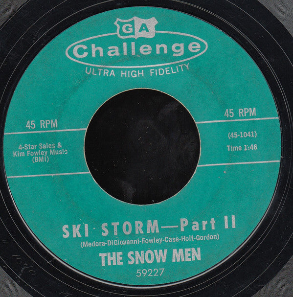 The Snow Men* : Ski Storm (7", Styrene)