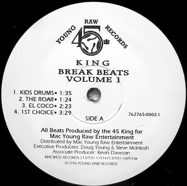 The 45 King : Break Beats Volume 1 (12")