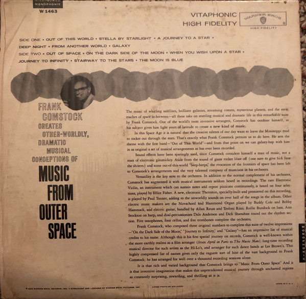 Frank Comstock And His Orchestra : Music From Outer Space (LP, Mono)