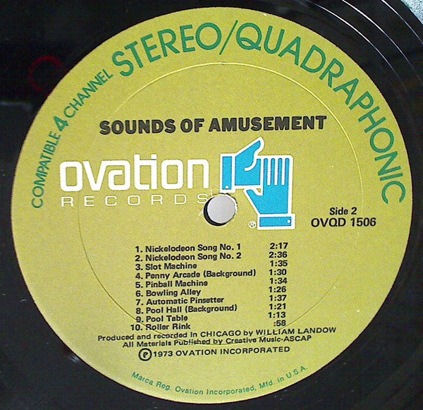 William Landow : Sounds Of Amusement (LP, Quad, QS)