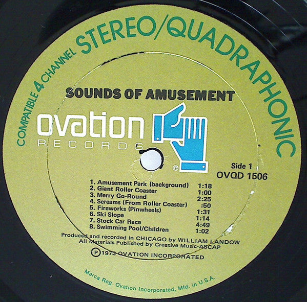 William Landow : Sounds Of Amusement (LP, Quad, QS)