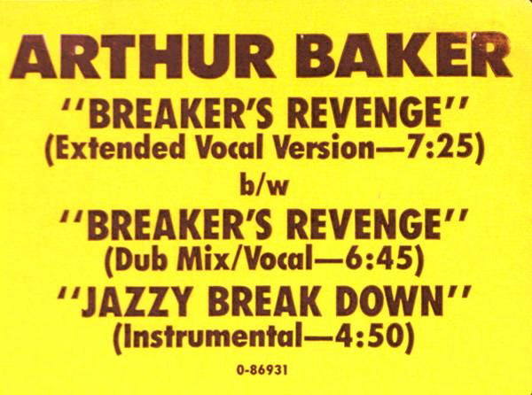 Arthur Baker : Breaker's Revenge (12", Maxi, Promo)