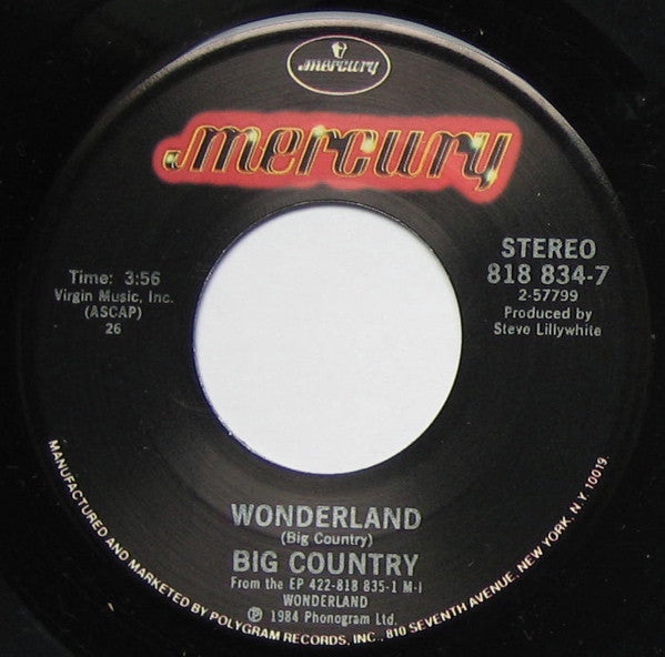 Big Country : Wonderland (7")