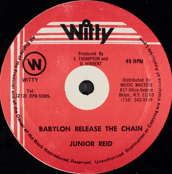 Junior Reid / Cassey Man : Babylon Release The Chain / If I Didn't Love You Girl (12")