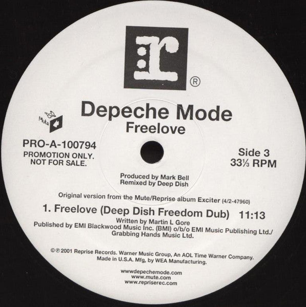 Depeche Mode : Freelove (2x12", Single, Promo)