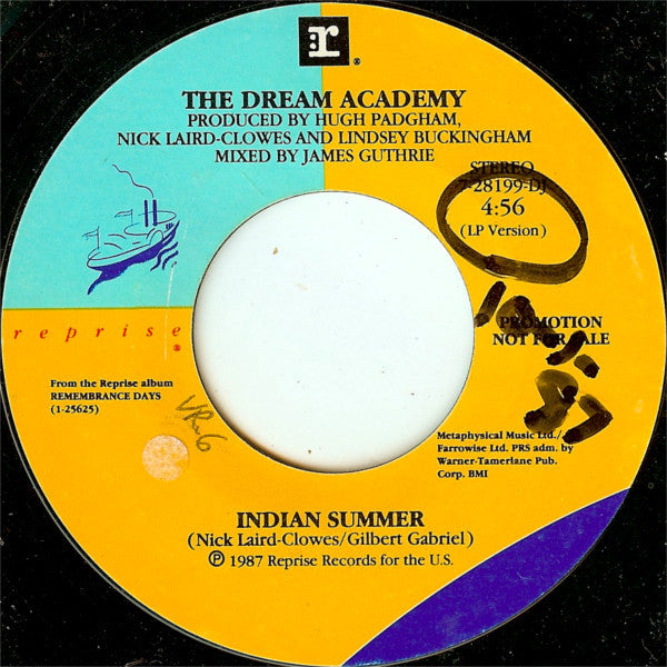 The Dream Academy : Indian Summer (7", Promo)