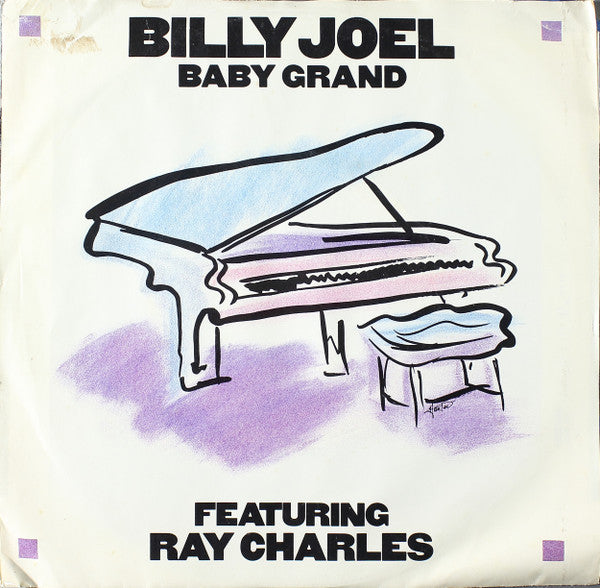 Billy Joel Featuring Ray Charles : Baby Grand (7", Promo, Styrene)