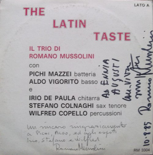 Romano Mussolini Trio plus Irio De Paula, Stefano Colnaghi, Wilfred Copello : The Latin Taste (LP, Album)