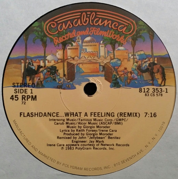 Irene Cara : Flashdance...What A Feeling (Remix) (12", 72)