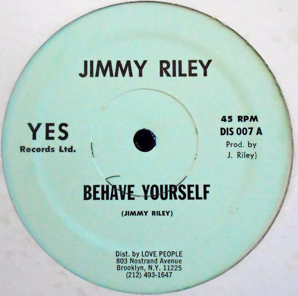 Jimmy Riley : Behave Yourself / Follow Instructions  (12")