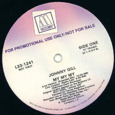 Johnny Gill : My My My (12", Promo)