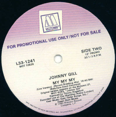 Johnny Gill : My My My (12", Promo)