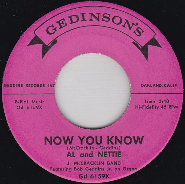 Al And Nettie : San Francisco Twist / Now You Know (7")