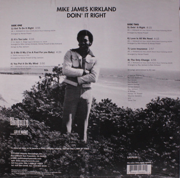 Mike James Kirkland : Doin' It Right (LP, Album, RE)