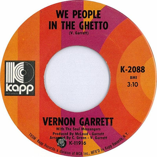 Vernon Garrett : We People In The Ghetto (7")