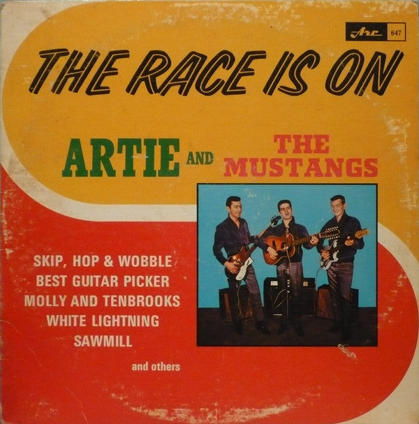 Artie And The Mustangs* : The Race Is On (LP, Album, Mono)