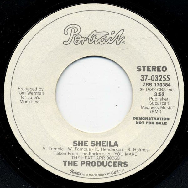 The Producers (6) : She Sheila (7", Promo, Styrene)